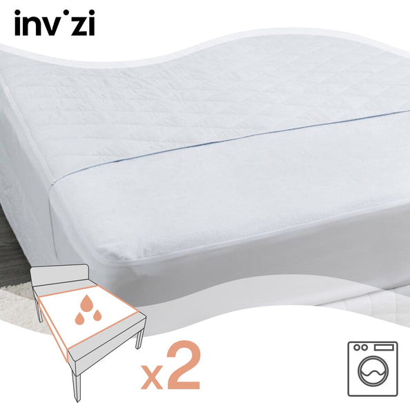 Invizi Protector Lavable de Cama Con Solapas- Pack de 2