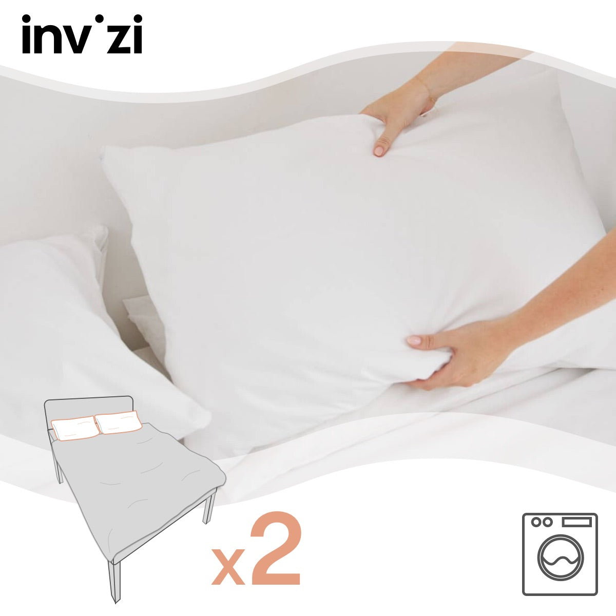 Protège-oreiller imperméable Invizi - lot de 2